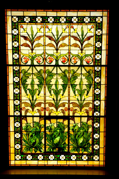 Stained glass at the Weld County
                      Courthouse