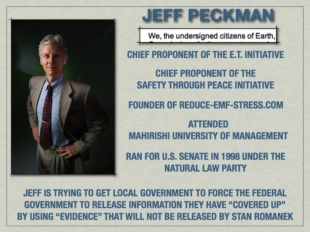 Jeff Peckman - Denver Extraterrestrial Affairs Commission
