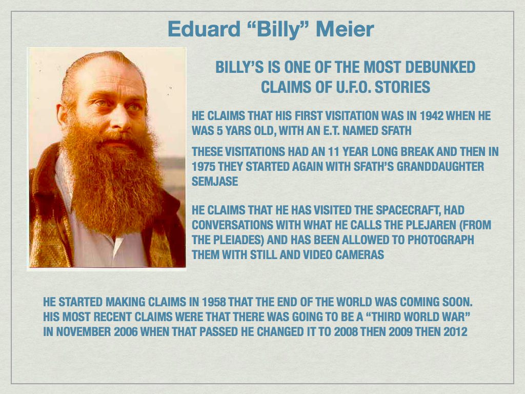 Billy Meier - Denver Extraterrestrial Affairs Commission